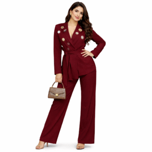 Maroon Western Co-Ord Set for Women | Stylish Party Wear