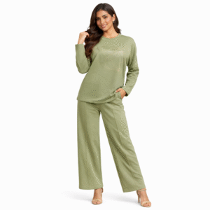 Olive Green Women’s Western Co-Ord Set | Stylish Lounge Wear