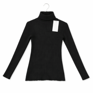 Women Stylish Ribbed Turtleneck Western Top – Black, Light Blue & Mustard Yellow