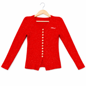 Women Stylish Ribbed Button Front Western Top – Black, White & Red