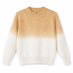 Gradient ombre sweater on white background