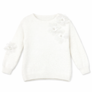 Women Floral Embellished Winter Sweater | Soft Knit Western Top | 4 Color Options