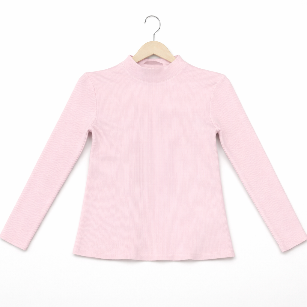 Women’s Ribbed Full Sleeve Western Top – Black, Red & Baby Pink | Slim Fit Winter Wear - Image 2